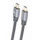 Кабель HDMI - HDMI 3 м Cablexpert Black/Gray, V2.0, позолочені конектори (CCBP-HDMI-3M)