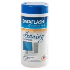 Салфетки чистящие Data Flash для оргтехники, туба, 100 шт (DF1512B)