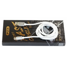 Кабель USB <-> microUSB, PZX, White, 1 м, 4.0A (V-100)