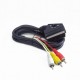 Кабель Audio-Video RCA - SCART Cablexpert, 3 тюльпана (M) > SCART 1,8 м, Black (CCV-519-001)