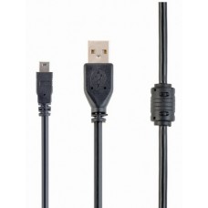 Кабель USB -  mini USB 1.8 м Cablexpert Black (CCF-USB2-AM5P-6)