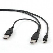 Кабель USB - mini USB 0.9 м Cablexpert Black (CCP-USB22-AM5P-3)