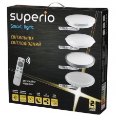 Світильник стельовий світлодіодний Superio, 220V, 90W, White, 50x10 см, IP20 (ULMS-R02-90W-10)