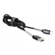 Кабель USB - USB Type-C 1 м Cablexpert Black, 2.4А, преміум (CCPB-C-USB-06BK)