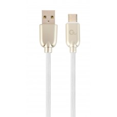 Кабель USB - USB Type-C 2 м Cablexpert White, 2.1А, премиум (CC-USB2R-AMCM-2M-W)