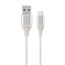 Кабель USB - USB Type-C 2 м Cablexpert White, 2.1А, преміум (CC-USB2B-AMCM-2M-BW2)