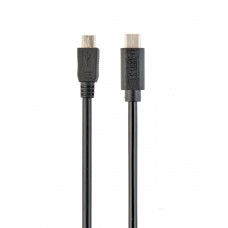 Кабель USB Type-C - micro USB 1 м Cablexpert Black, преміум (CCP-USB2-mBMCM-1M)