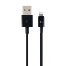Кабель USB - Lightning 1 м Cablexpert Black, 2.1А (CC-USB2P-AMLM-1M)