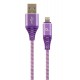 Кабель USB - Lightning 1 м Cablexpert Purple, 2.1А, премиум (CC-USB2B-AMLM-1M-PW)