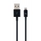 Кабель USB - Lightning 2 м Cablexpert Black, 2.1А (CC-USB2P-AMLM-2M)