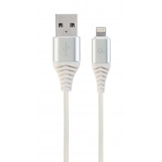 Кабель USB - Lightning 2 м Cablexpert White, 2.1А, премиум (CC-USB2B-AMLM-2M-BW2)