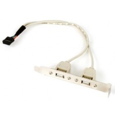 Планка расширения Cablexpert USB 2.0 на заднюю панель 2 порта (CCUSBRECEPTACLE)