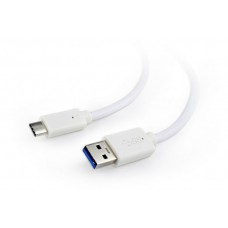 Кабель USB - USB Type-C 0.5 м Cablexpert White, преміум (CCP-USB3-AMCM-W-0.5M)