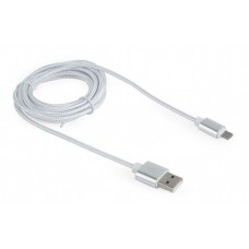 Кабель USB - Lightning + micro USB 1.8 м Cablexpert Silver (CCB-USB2AM-MU8P-6)