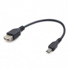 Кабель USB - micro USB 0.15 м Cablexpert Black, AF/Micro BM, удлинитель (A-OTG-AFBM-03)