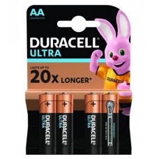 Батарейка AA (LR6), лужна, Duracell Ultra Powercheck, 4шт, 1.5V, Shrink Card (Duracell MX1500 4BL)