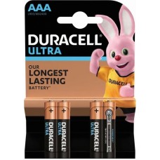 Батарейка AAA (LR03), щелочная, Duracell Ultra Powercheck, 4 шт, 1.5V, Shrink (Duracell MX2400 4BL)
