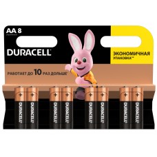 Батарейка AA (LR6), щелочная, Duracell Ultra, 8 шт, 1.5V, Shrink Card (DURACELL MX1500 8BL)