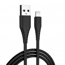 Кабель USB <-> Lightning, ColorWay, Black, 1 м, 2.4A (CW-CBUL024-BK)