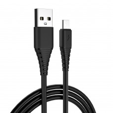 Кабель USB - micro USB 1 м ColorWay Black, 2.4A (CW-CBUM025-BK)