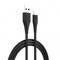 Кабель USB - USB Type-C 1 м ColorWay Black, 2.4A (CW-CBUC026-BK)