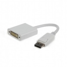 Адаптер DisplayPort (M) - DVI (F), Cablexpert, White, 10 см (AB-DPM-DVIF-002-W)