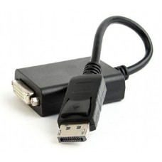 Адаптер DisplayPort (M) - DVI (F), Cablexpert, Black, 10 см (A-DPM-DVIF-03)