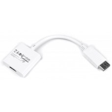 Адаптер DisplayPort (M) - HDMI (F), Cablexpert, White, 10 см (A-DPM-HDMIF-002-W)