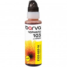 Чорнило Barva Epson 103, Yellow, 100 мл, водорозчинне, флакон OneKey (E103-693-1K)