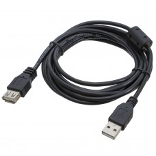 Кабель-подовжувач USB 2.0 (AM) - USB 2.0 (AF), Black, 3 м, Patron (PN-AMAF-30F)