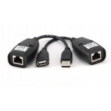 Подовжувач USB 1.1 по кручений парі Cablexpert, Black, 2 шт, до 30 метрів (UAE-30M)