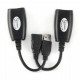 Удлинитель USB 1.1 по витой паре Cablexpert, Black, 2 шт, до 30 метров (UAE-30M)