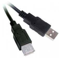Кабель-удлинитель USB 2.0 (AM) - USB 2.0 (AF), Black, 1.8 м, Viewcon (VU015)