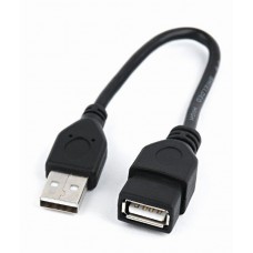 Кабель-подовжувач USB 15 см Cablexpert Black (CCP-USB2-AMAF-0.15M)