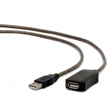 Кабель-удлинитель USB 5 м Cablexpert Black, активный (UAE-01-5M)