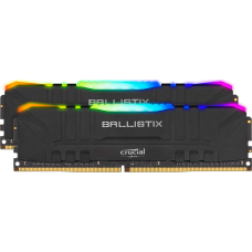 Пам'ять 16Gb x 2 (32Gb Kit) DDR4, 3600 MHz, Crucial Ballistix RGB, Black (BL2K16G36C16U4BL)