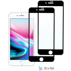 Захисне скло для iPhone 7 Plus /8 Plus, 2E Basic, 5D Full Glue Black, 2 шт (2E-IP-7-8P-IBFCFG-BB)