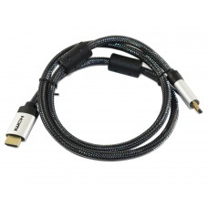 Кабель HDMI - HDMI, 1 м, Black, V2.0, Atcom, sup UHD 4K, позолочені конектори (13780)