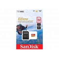 Карта памяти microSDHC, 32Gb, SanDisk Extreme Action, Class10 UHS-I, SD адаптер (SDSQXAF-032G-GN6AA)