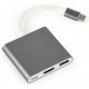 Адаптер USB 3.1 Type-C (M) - HDMI (F), Cablexpert, Black, 10 см, 4K (A-CM-HDMIF-02-SG)