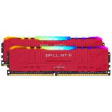 Пам'ять 8Gb x 2 (16Gb Kit) DDR4, 3600 MHz, Crucial Ballistix RGB, Red (BL2K8G36C16U4RL)