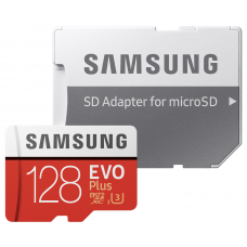 Карта памяти microSDXC, 128Gb, Class10 UHS-I U3, Samsung EVO Plus, SD адаптер (MB-MC128HA/RU)