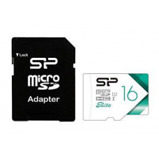 Карта пам'яті microSDHC 16Gb Class10 UHS-I Silicon Power Elite Color SD адаптер (SP016GBSTHBU1V21SP)
