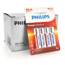 Батарейка AA (LR6), щелочная, Philips, 4 шт, 1.5V, Blister (LR6P4BT/93)