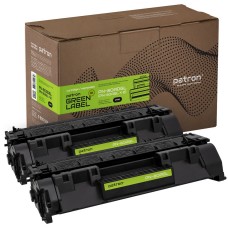Картридж HP 80A (CF280A), Black, 2 x 2700 стр, Patron Green, двойная упаковка (PN-80ADGL)