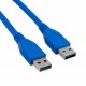Кабель USB 3.0 - 1.5м AM/AM Extradigital, Blue (KBU1629)