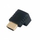 Адаптер Micro HDMI (M) - HDMI (F), Extradigital, Black, кутовий роз'єм 90 градусів (KBH1671)