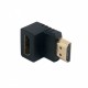 Адаптер Micro HDMI (M) - HDMI (F), Extradigital, Black, угловой разъем 90 градусов (KBH1671)
