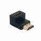 Адаптер Micro HDMI (M) - HDMI (F), Extradigital, Black, кутовий роз'єм 90 градусів (KBH1671)