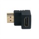 Адаптер Micro HDMI (M) - HDMI (F), Extradigital, Black, угловой разъем 90 градусов (KBH1671)